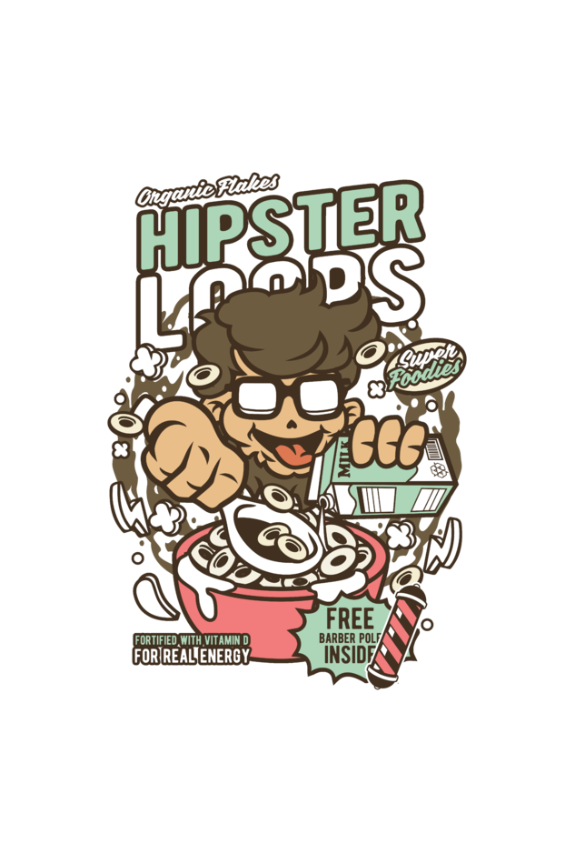 Hipster Collection Oversize T-shirt Laughing Labels