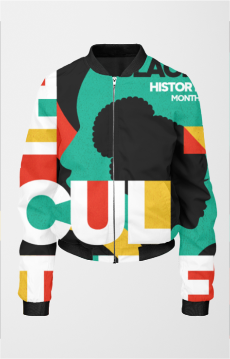 AOP Bomber Jacket Laughing Labels