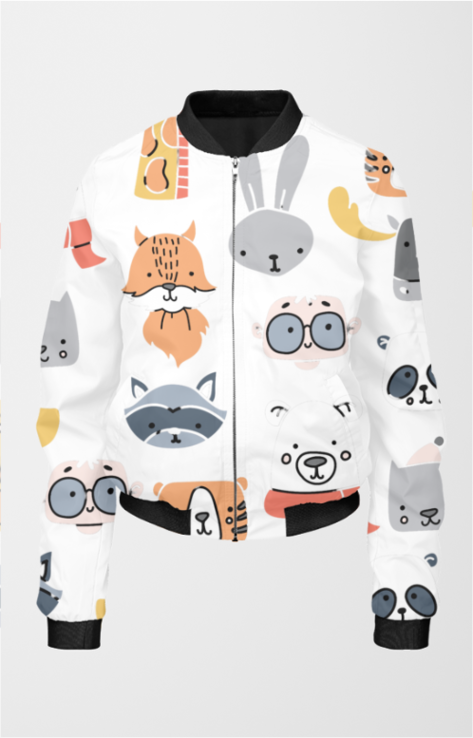 AOP Bomber Jacket Laughing Labels