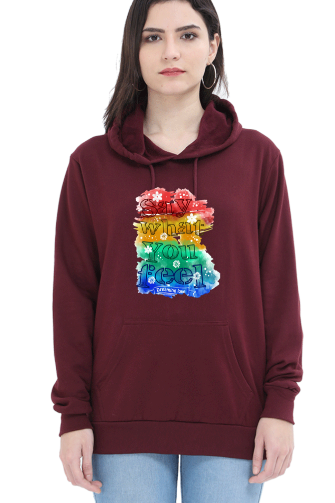 Casual Hooded Sweatshirt Laughing Labels