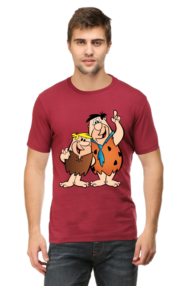 Casual Flintstones T-shirt Laughing Labels
