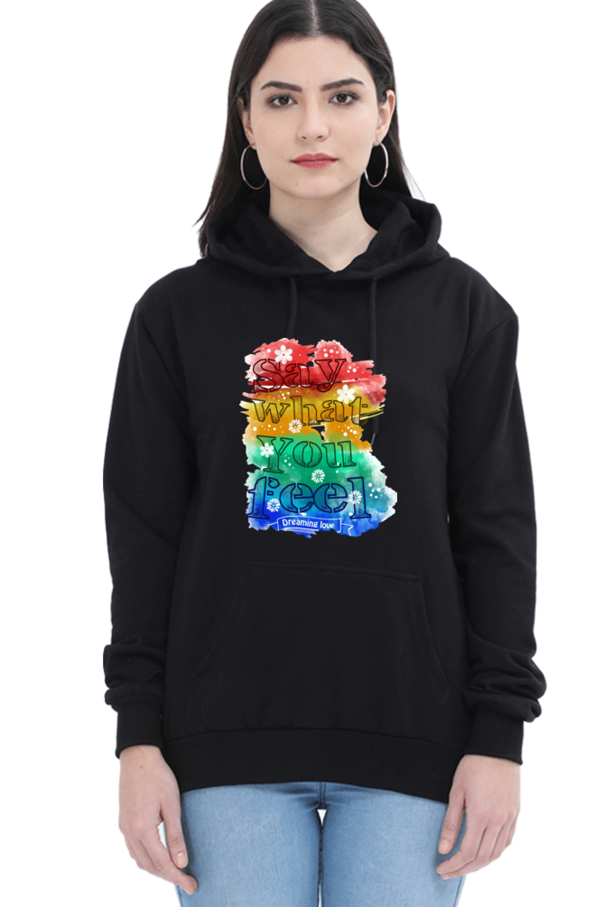 Casual Hooded Sweatshirt Laughing Labels