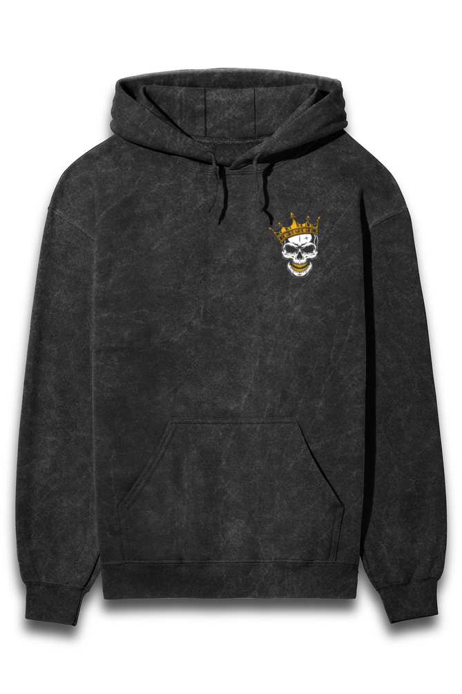Acid Wash Hooded Sweatshirt Laughing Labels