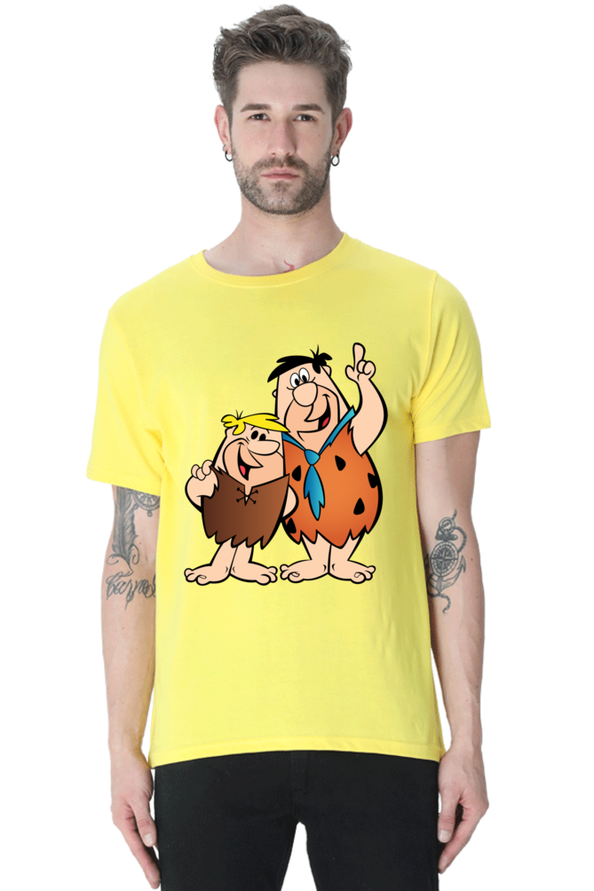 Casual Flintstones T-shirt Laughing Labels