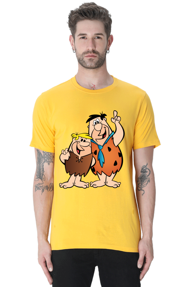 Casual Flintstones T-shirt Laughing Labels