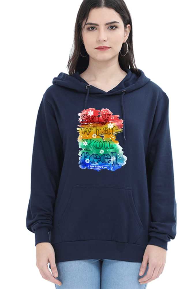Casual Hooded Sweatshirt Laughing Labels