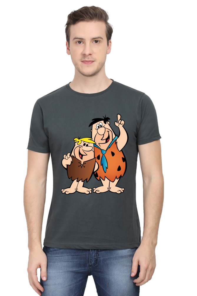 Casual Flintstones T-shirt Laughing Labels