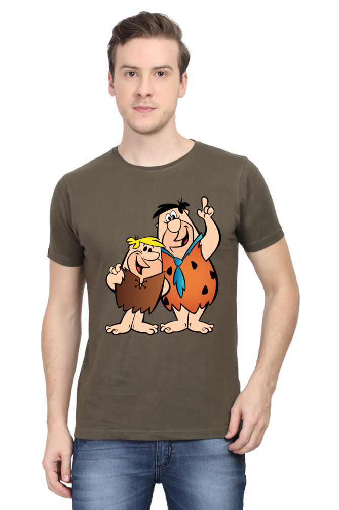 Casual Flintstones T-shirt Laughing Labels