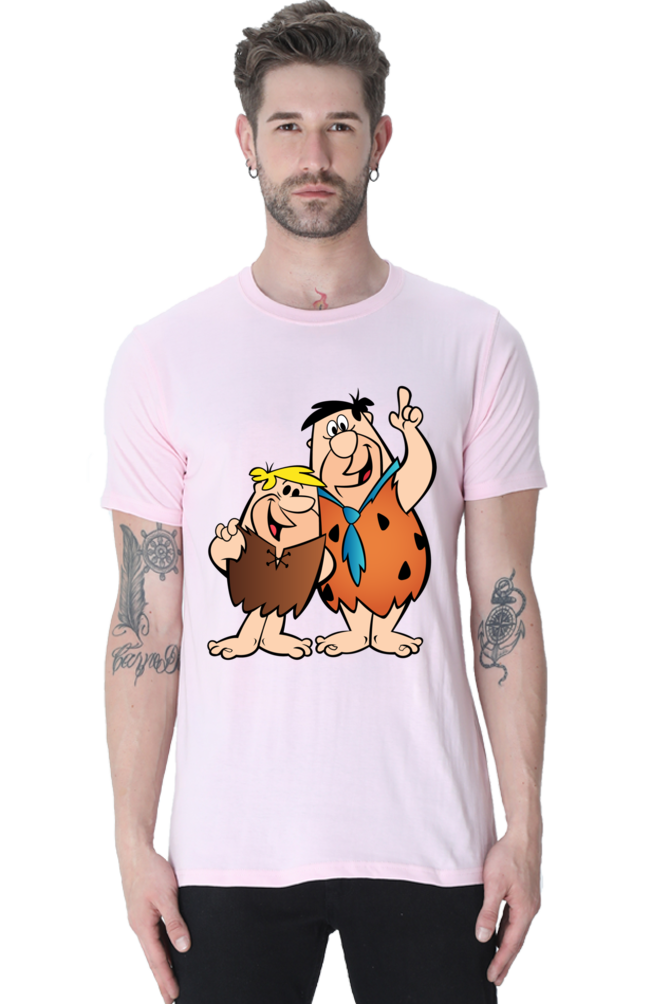 Casual Flintstones T-shirt Laughing Labels