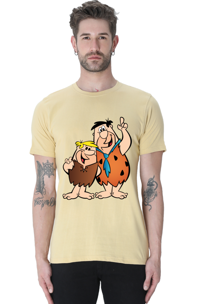 Casual Flintstones T-shirt Laughing Labels