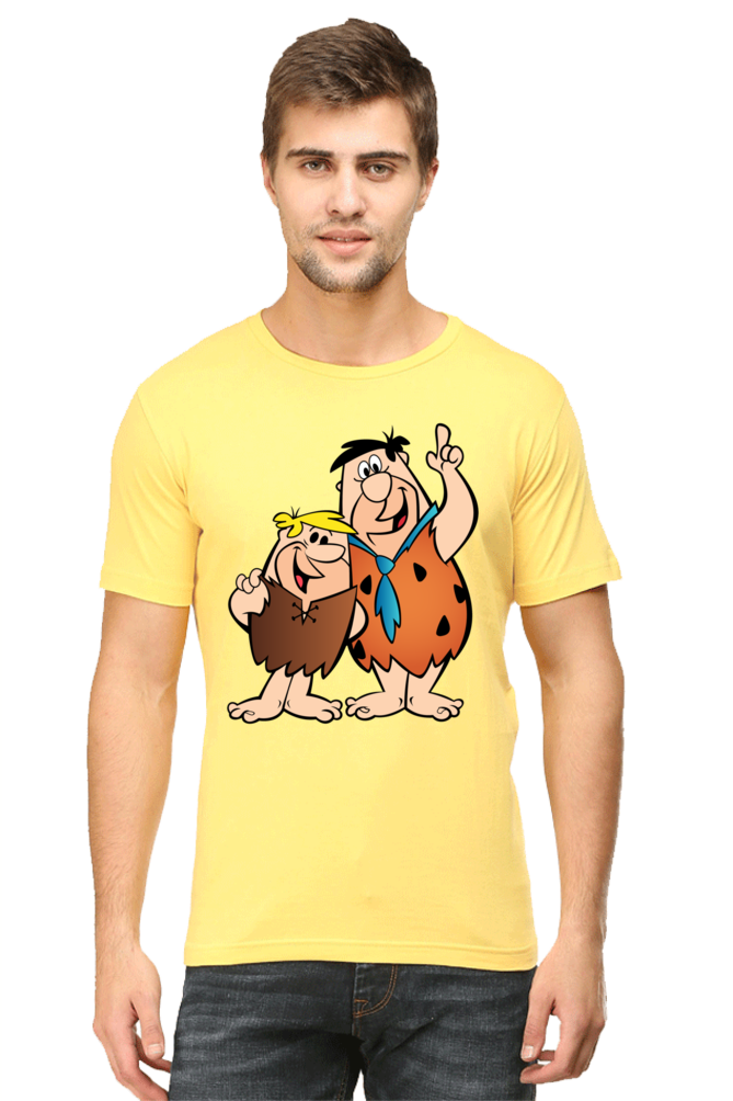 Casual Flintstones T-shirt Laughing Labels