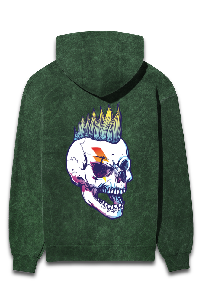 Acid Wash Hooded Sweatshirt Laughing Labels
