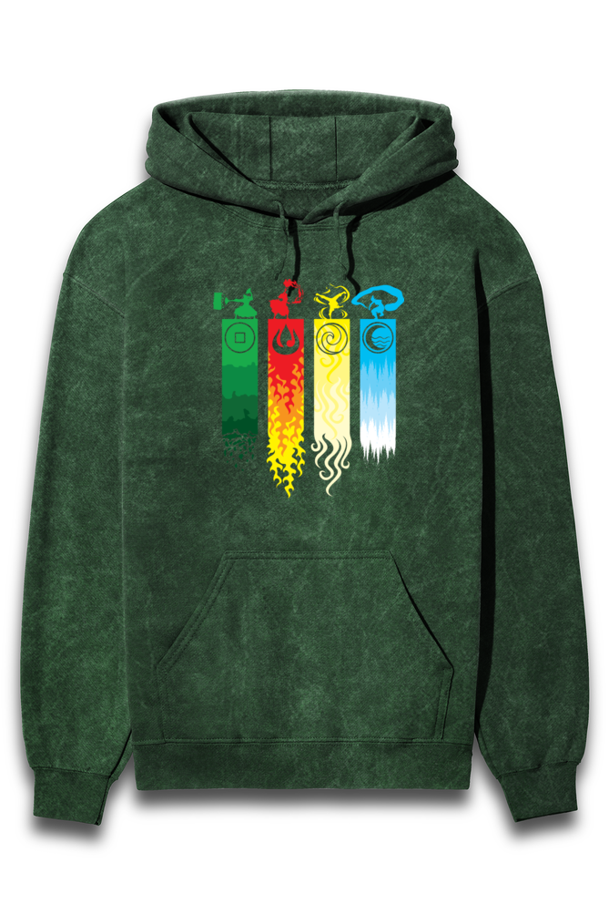 Acid Wash Hooded Sweatshirt Laughing Labels