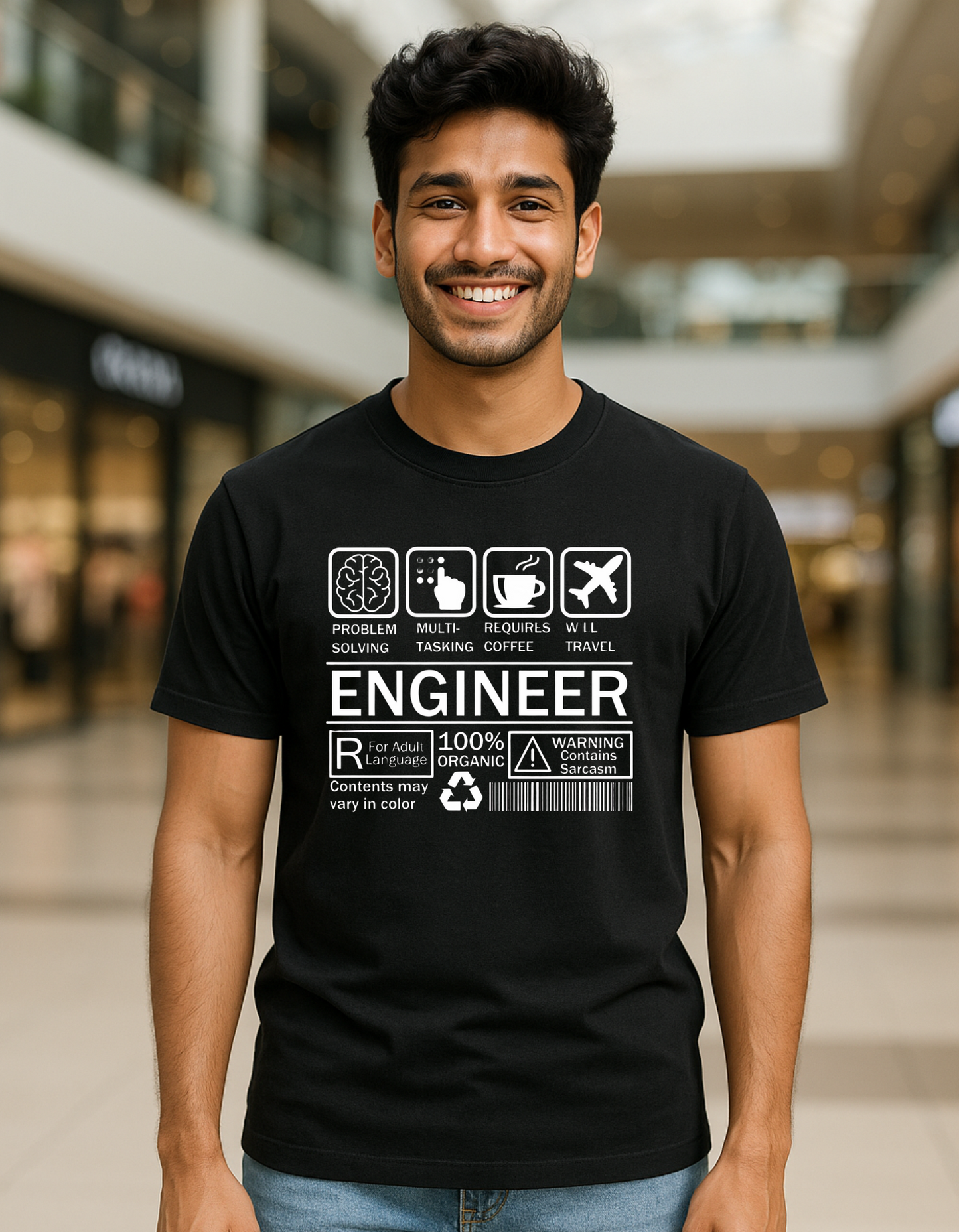 Men's T-Shirt Engineer Laughing Labels