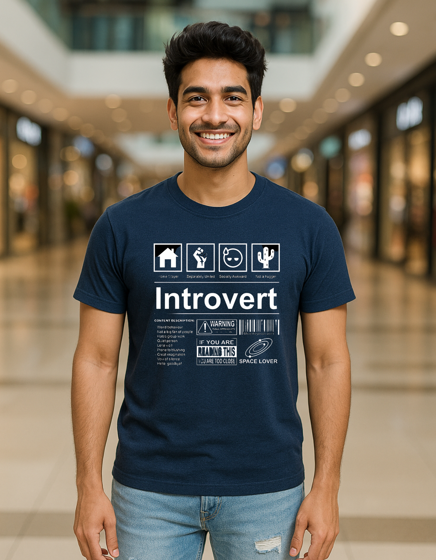 Men's T-Shirt Introvert Laughing Labels