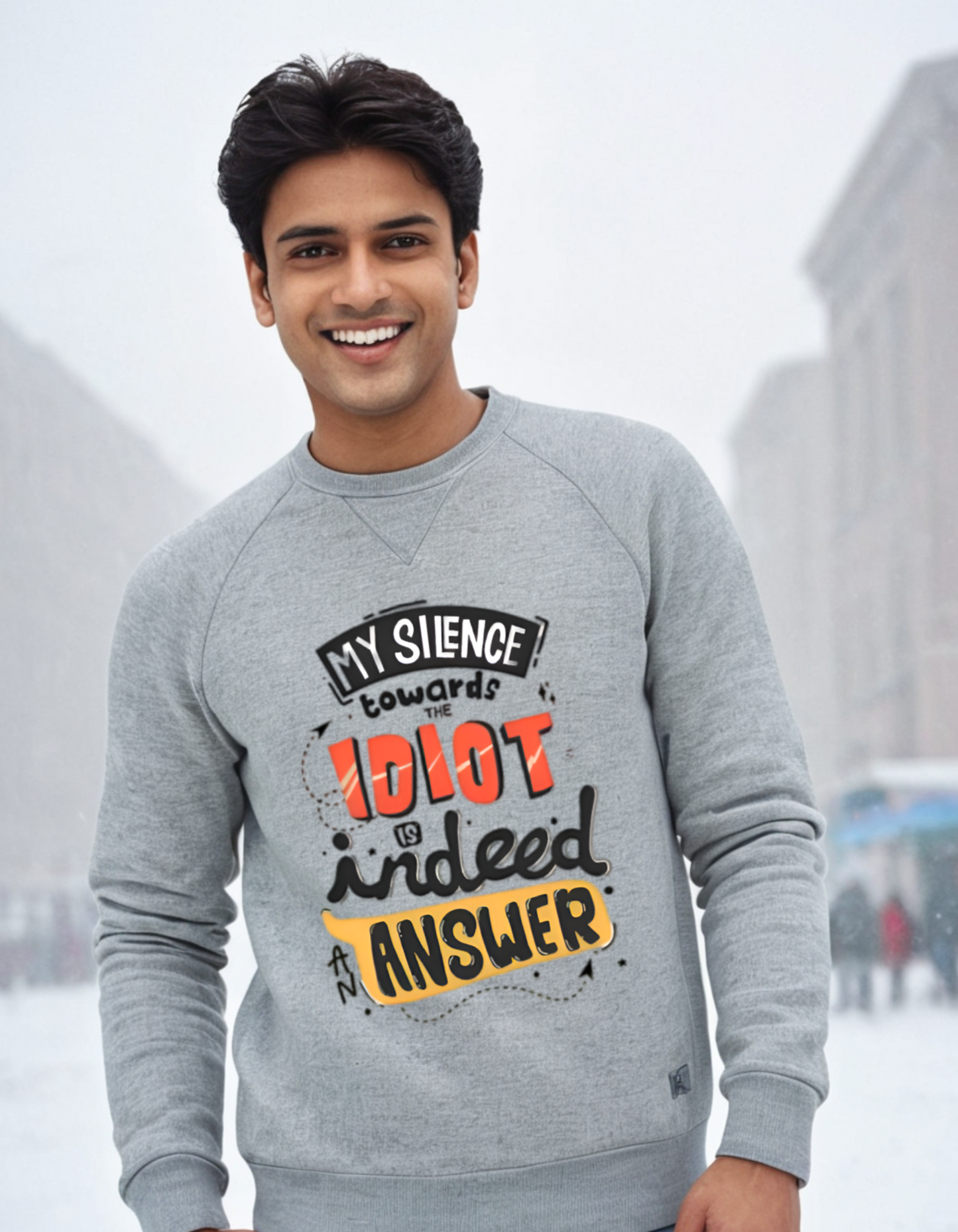 Casual Sweatshirt Laughing Labels