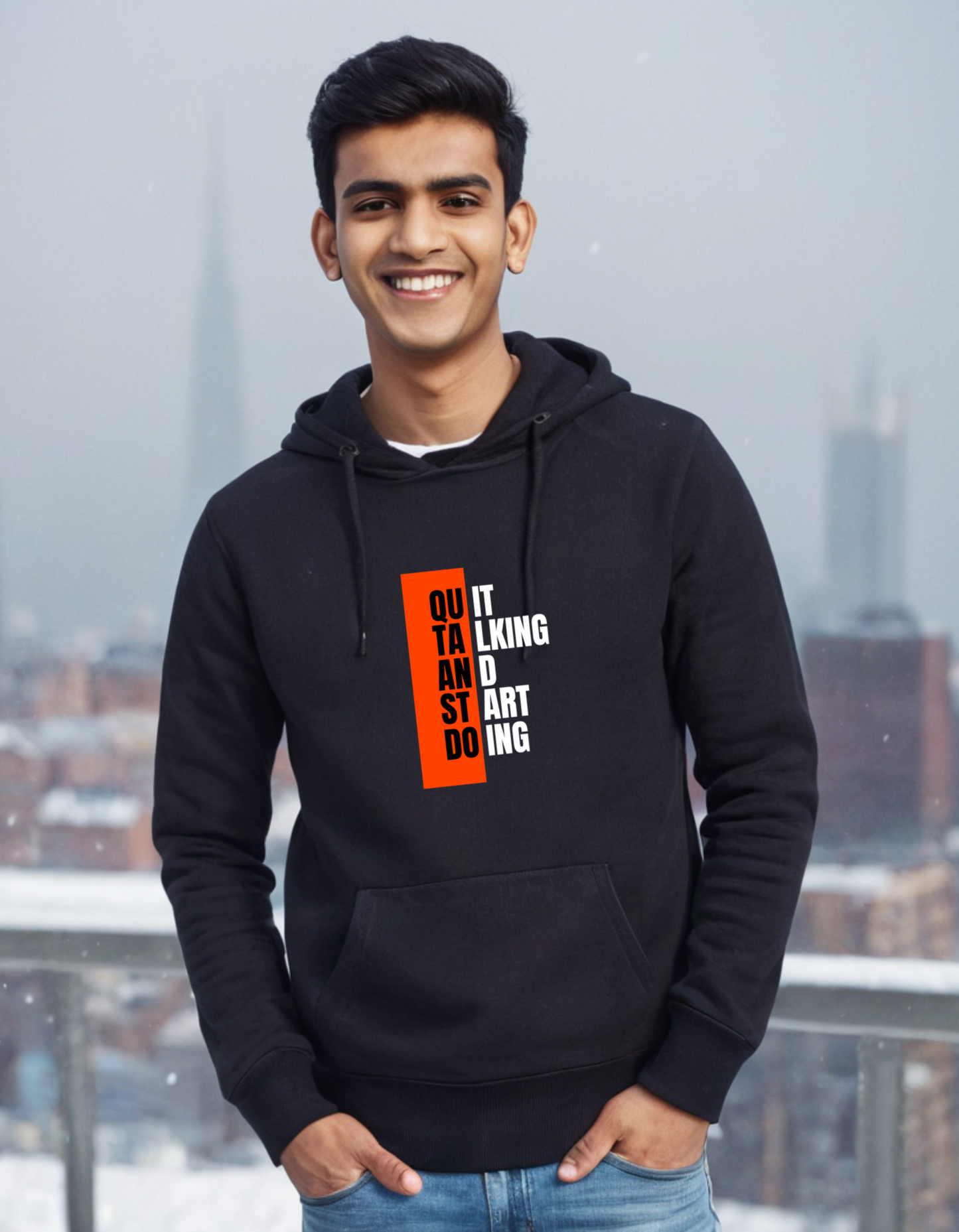 Casual Hooded Sweatshirt Laughing Labels