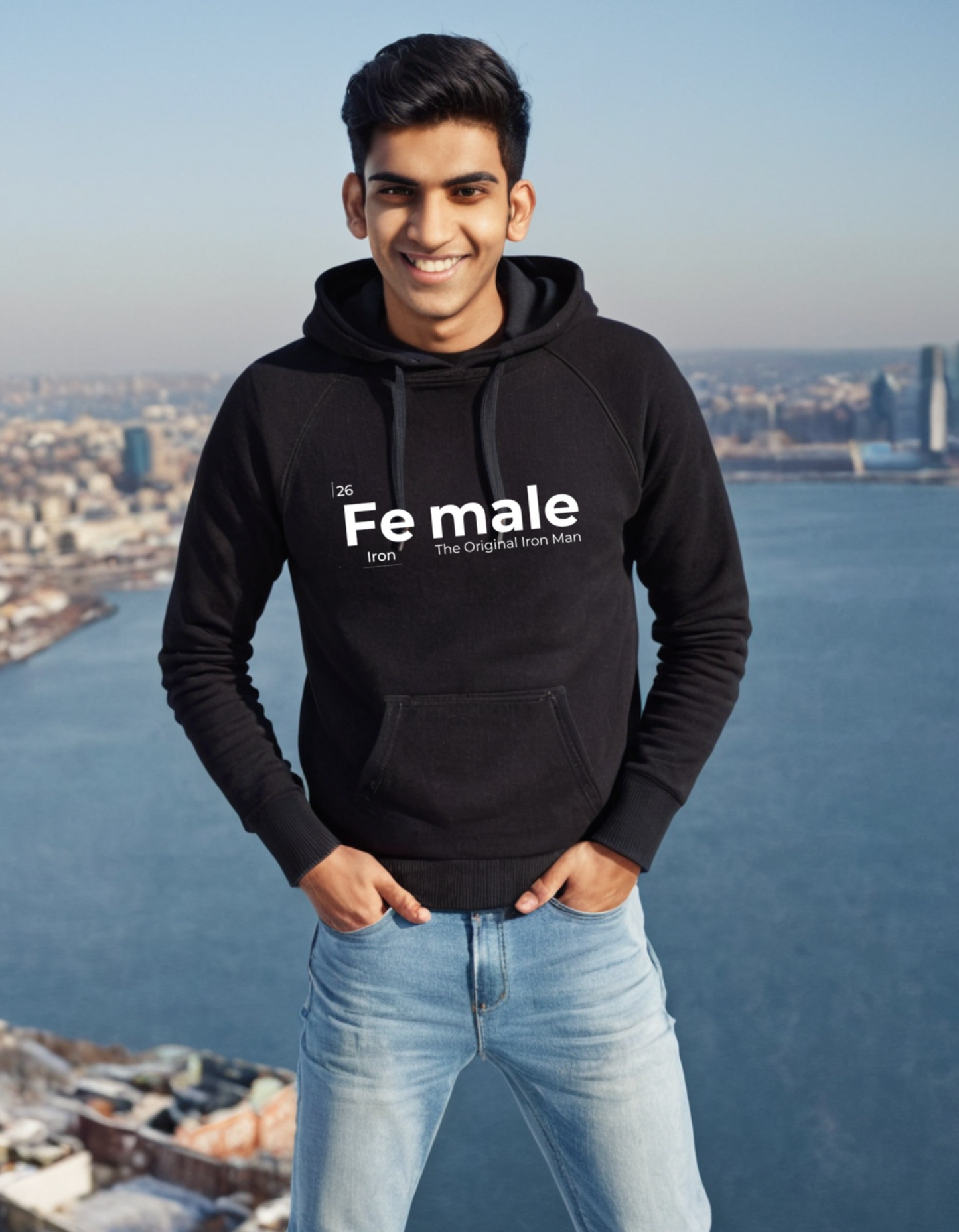 Casual Hooded Sweatshirt Laughing Labels