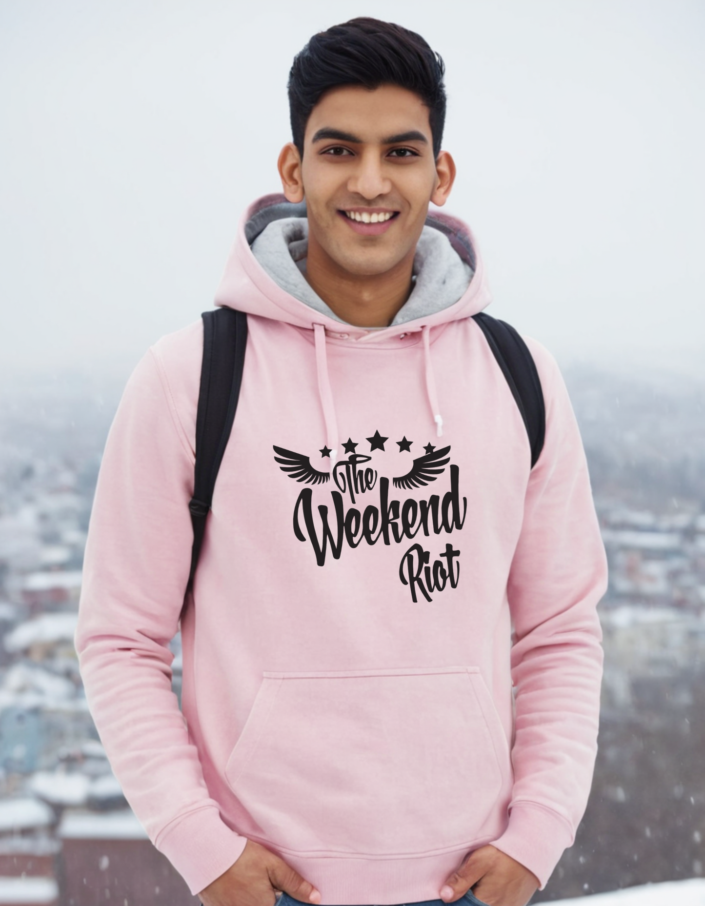 Casual Hooded Sweatshirt Laughing Labels