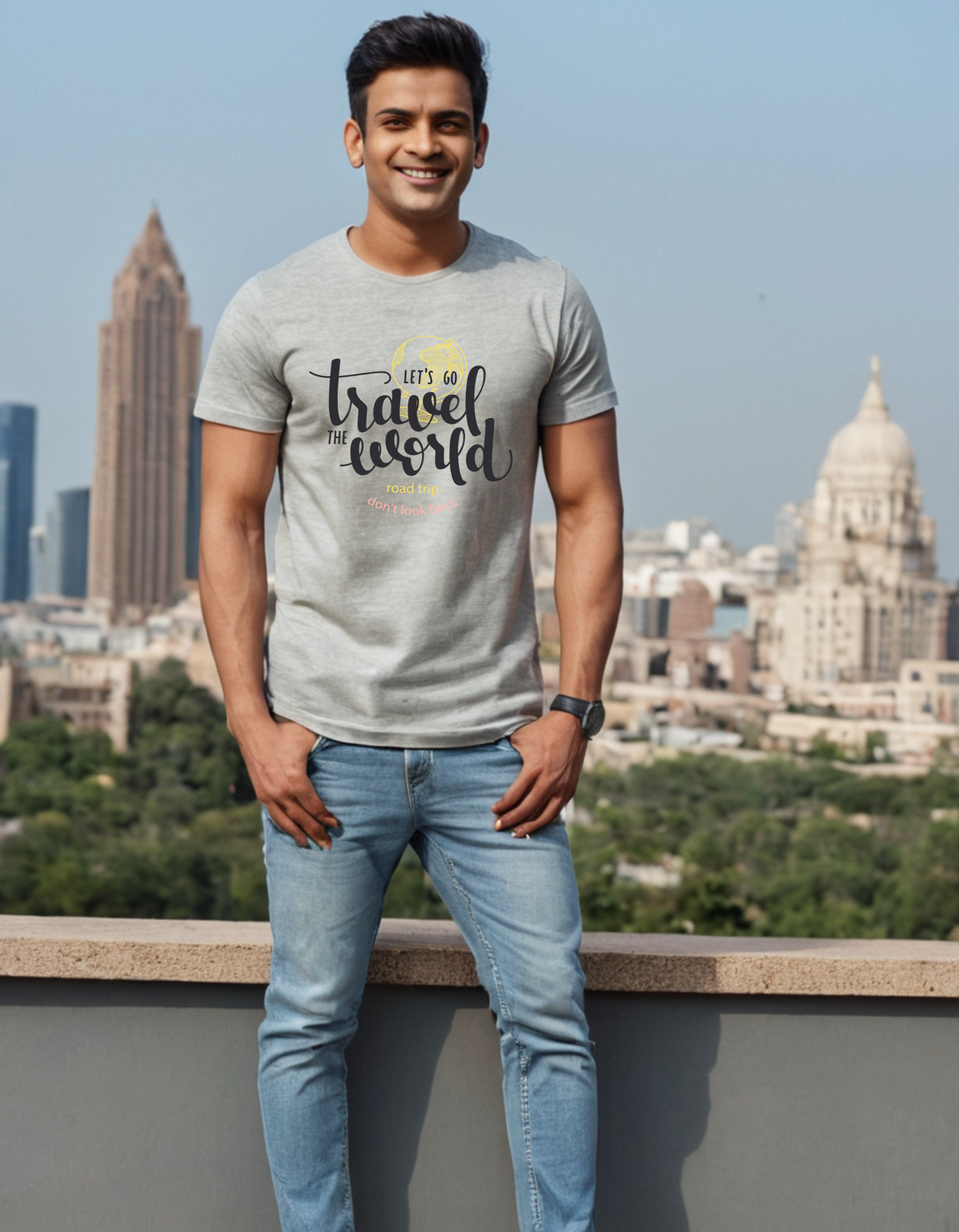 Casual Oversize Travel T-shirt Laughing Labels