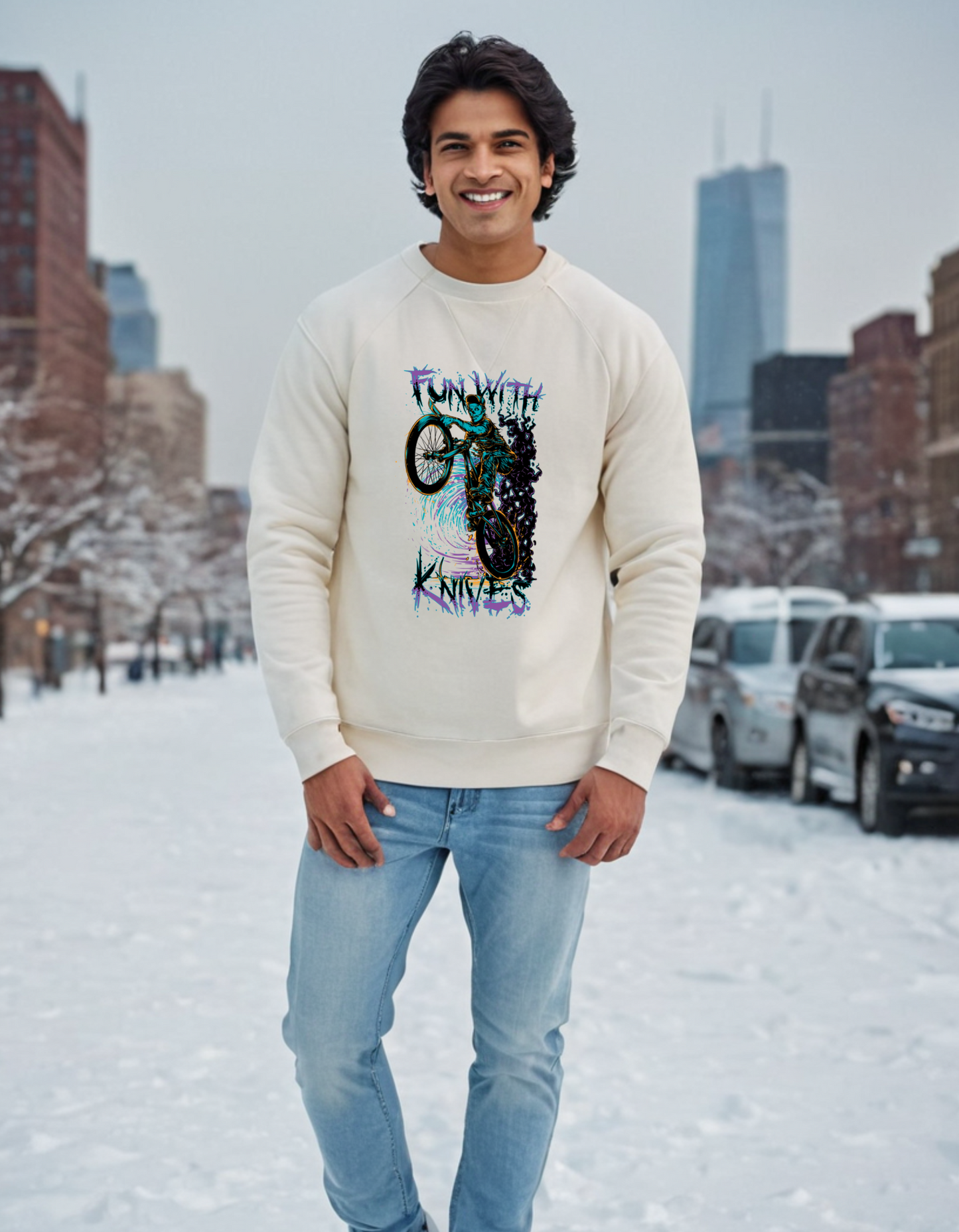 Casual Oversize Sweatshirt Laughing Labels