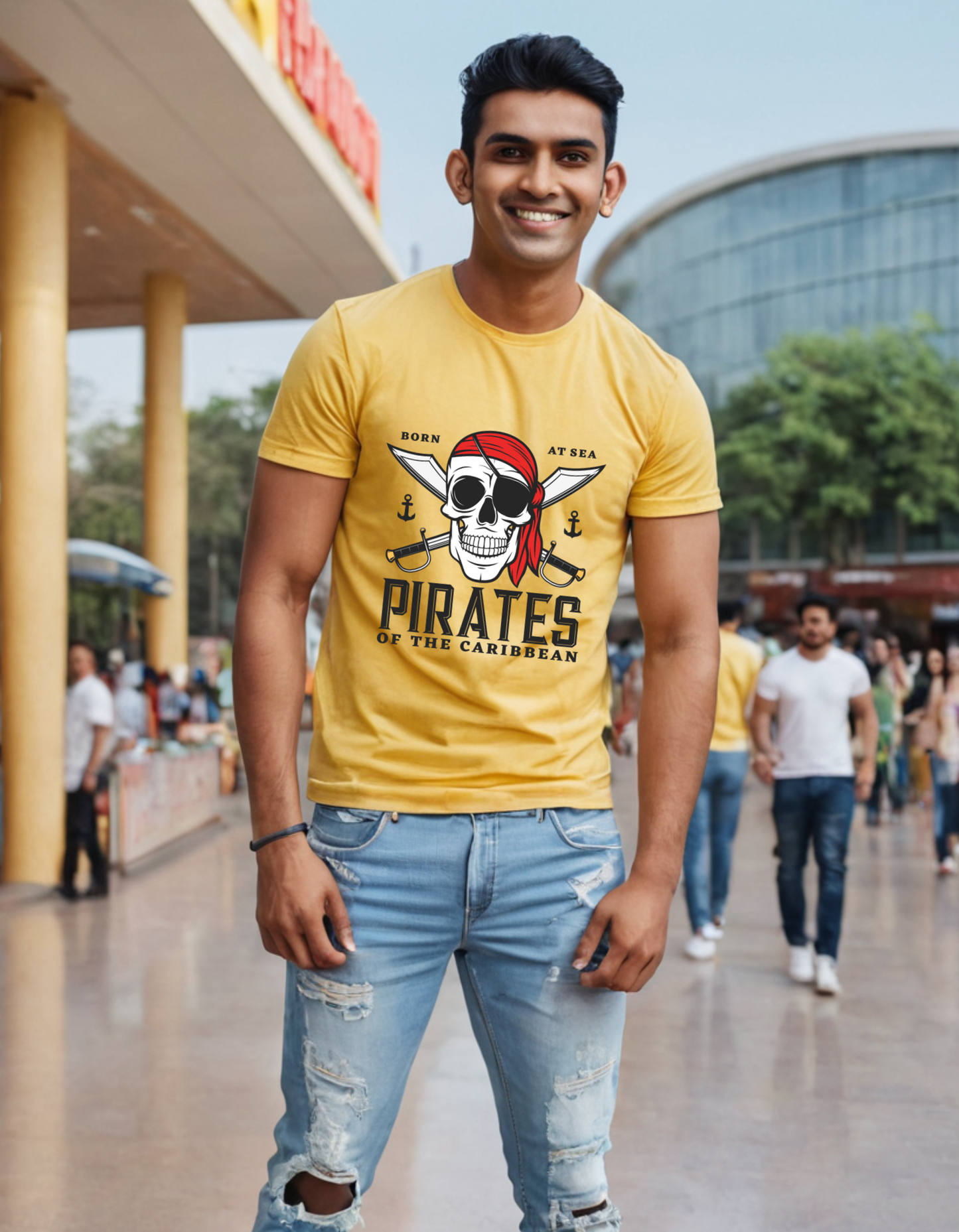 Casual T-shirt Laughing labels