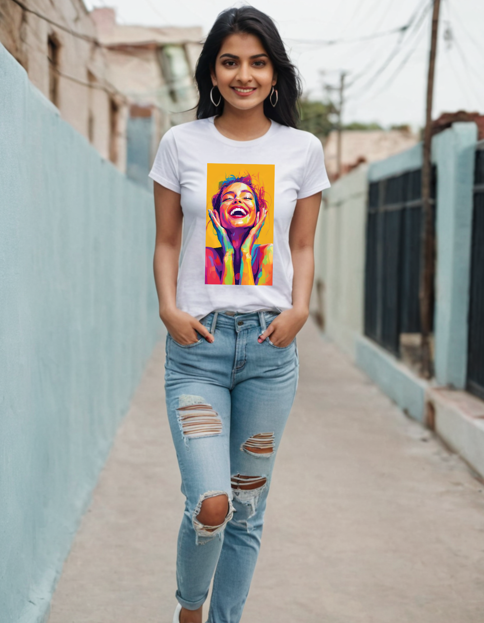 Women's T-shirt Liberating Spirit Laughing Labels