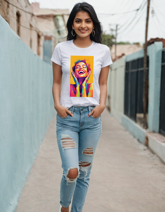 Women's T-shirt Liberating Spirit Laughing Labels