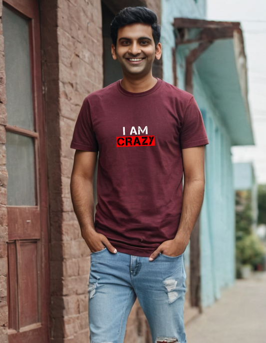Men's Oversize T-shirt I AM Crazy Laughing Labels