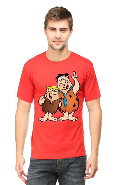 Casual Flintstones T-shirt Laughing Labels