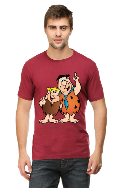 Casual Flintstones T-shirt Laughing Labels