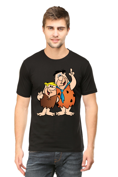Casual Flintstones T-shirt Laughing Labels