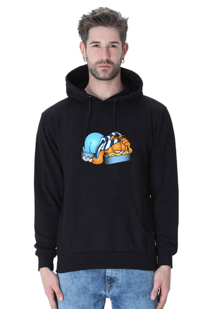 Garfield Casual Hooded Sweatshirt Laughing Labels