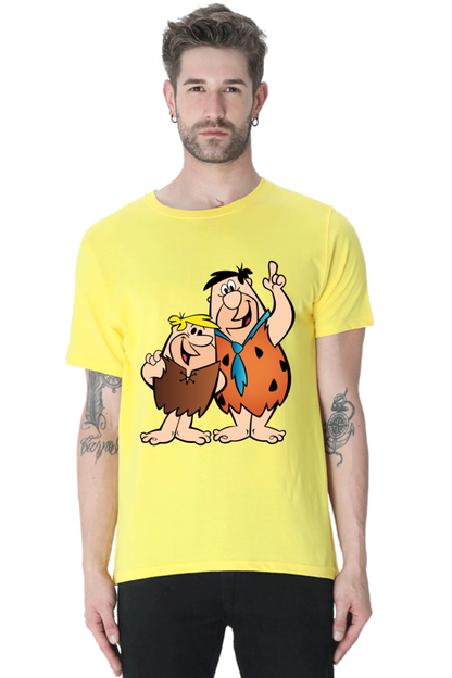 Casual Flintstones T-shirt Laughing Labels