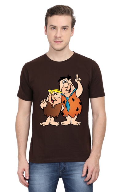 Casual Flintstones T-shirt Laughing Labels
