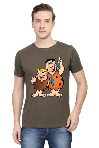 Casual Flintstones T-shirt Laughing Labels