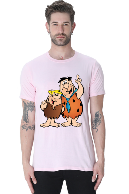 Casual Flintstones T-shirt Laughing Labels