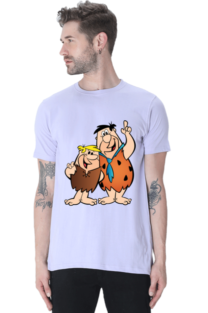 Casual Flintstones T-shirt Laughing Labels