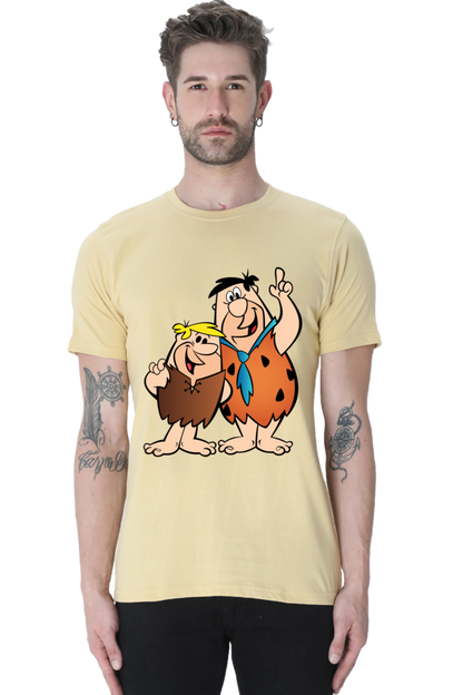 Casual Flintstones T-shirt Laughing Labels
