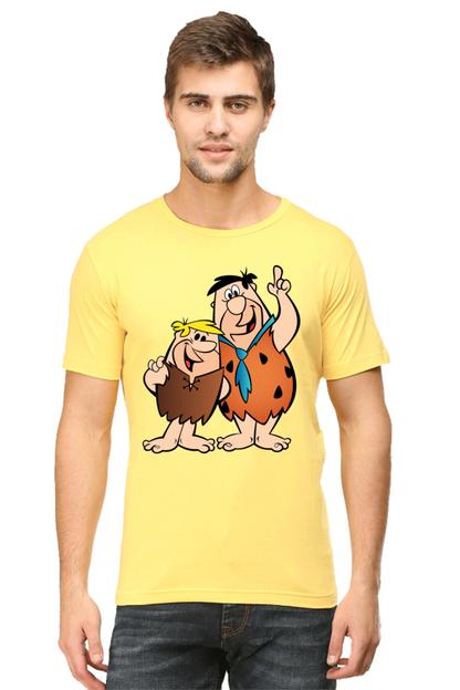 Casual Flintstones T-shirt Laughing Labels