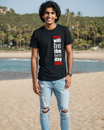 Men's Oversize T-shirt Today Will Be The Best Day Ever Laughing Labels