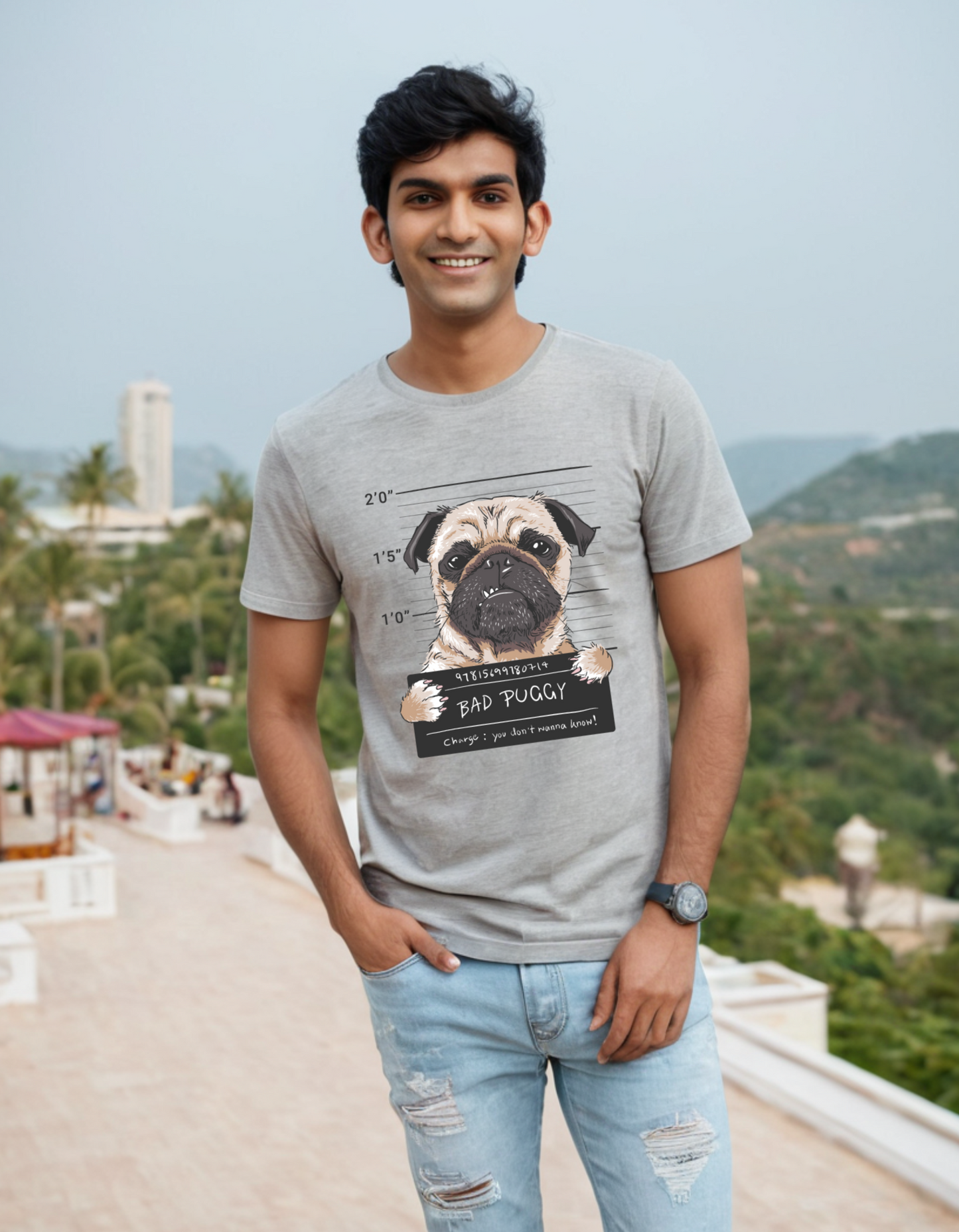 Men's Oversize T-shirt Bad Puggy