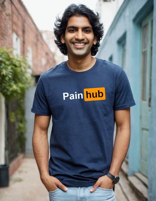 Men's Oversize T-shirt Pain Hub Laughing Labels
