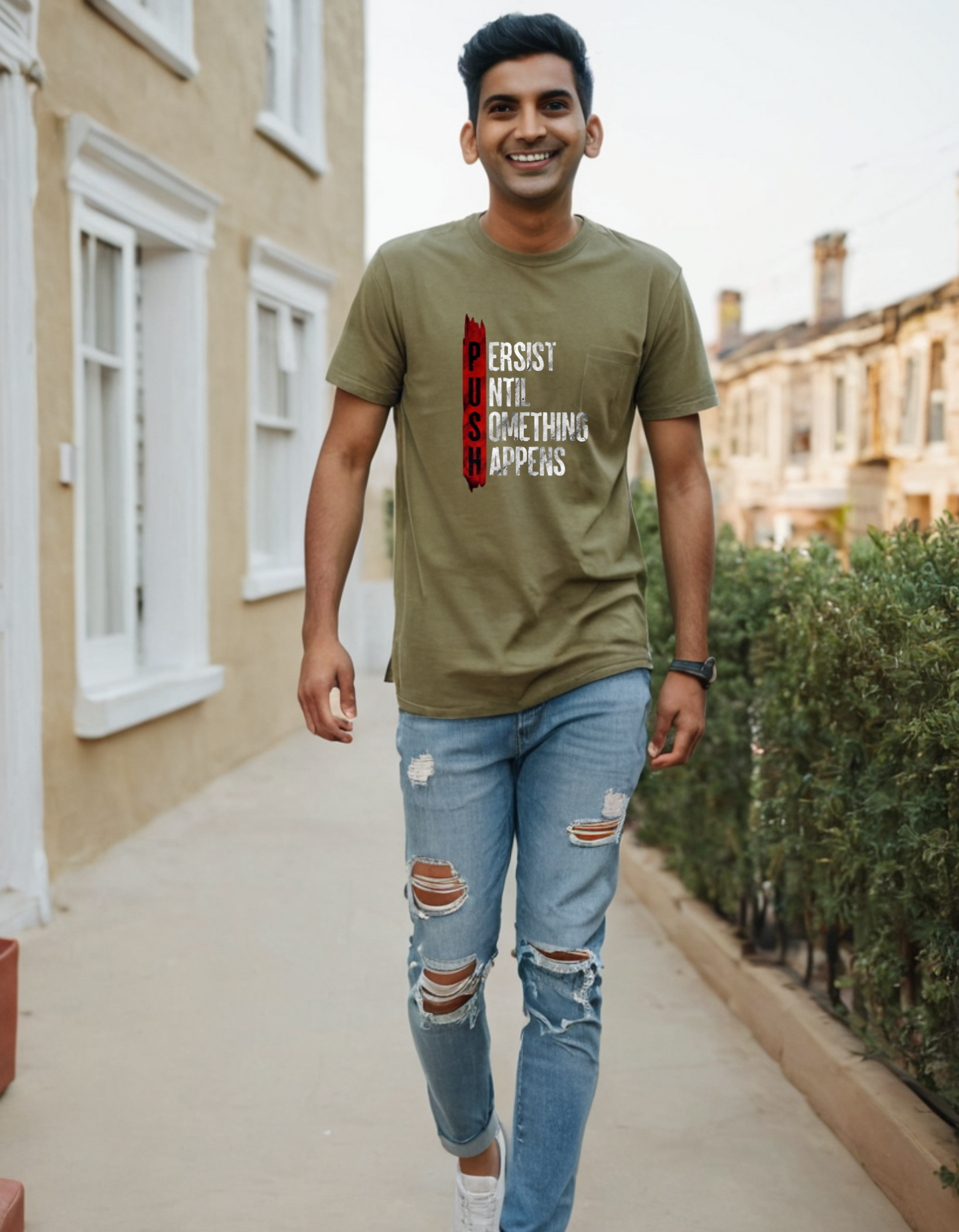 Men's Oversize T-shirt Push Laughing Labels