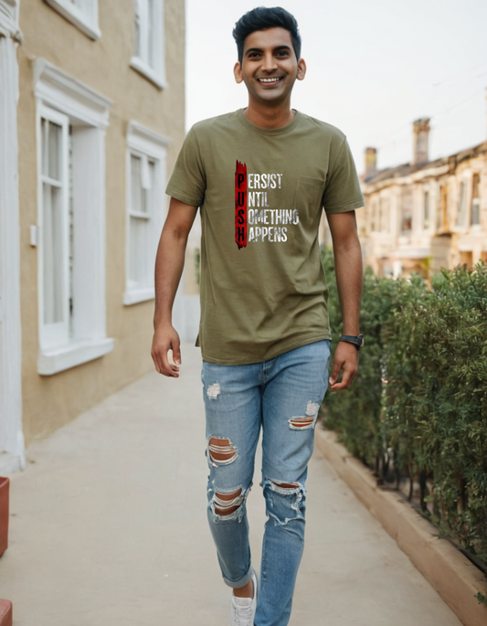 Men's Oversize T-shirt Push Laughing Labels