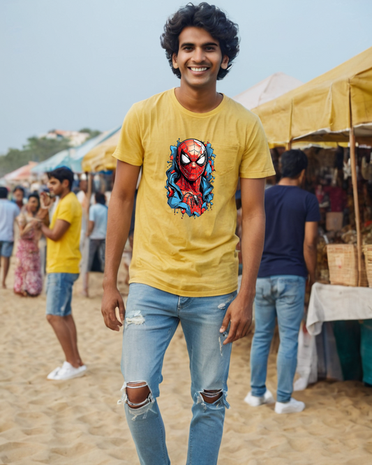 Men's T-shirt Spiderman Laughing Labels